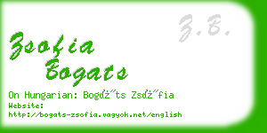 zsofia bogats business card